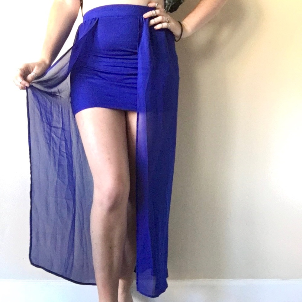 Chiffon maxi skirt